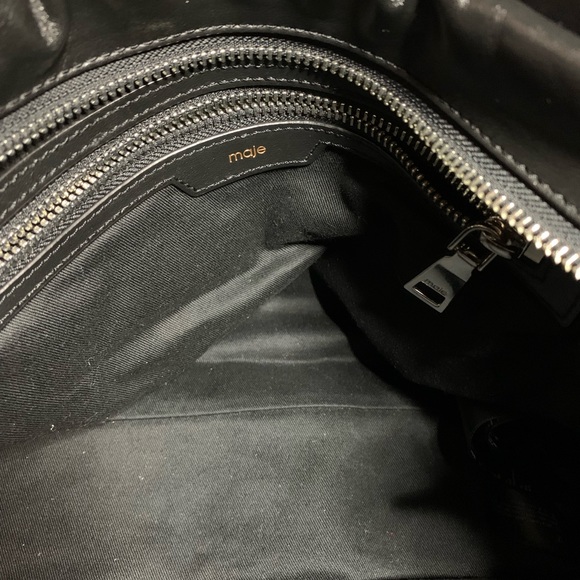 Maje PARIS Zig Zag Quilted Leather Tote - Picture 11 of 12